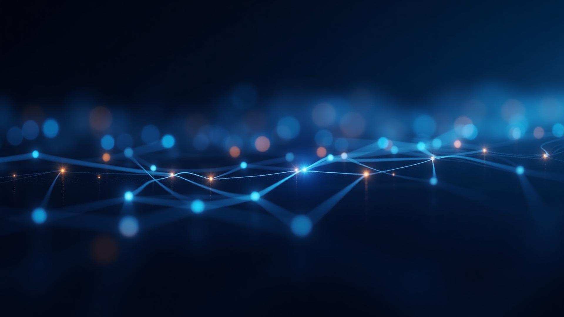 Abstract digital network representing global logistics and data flow